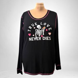 TORRID Super Soft Skeleton Black Tee, NEW WITH TAGS! Size 3X